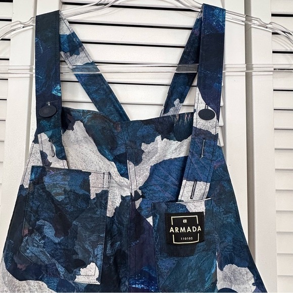 Women's Blue Camouflage Overalls - Picture 5 of 8